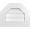Ekena Millwork Octagonal Top Surface Mount PVC Gable Vent: Functional, w/ 3-1/2"W x 1"P Standard Frame, 20"W x 16"H GVPOT20X1601SF - alternate 1